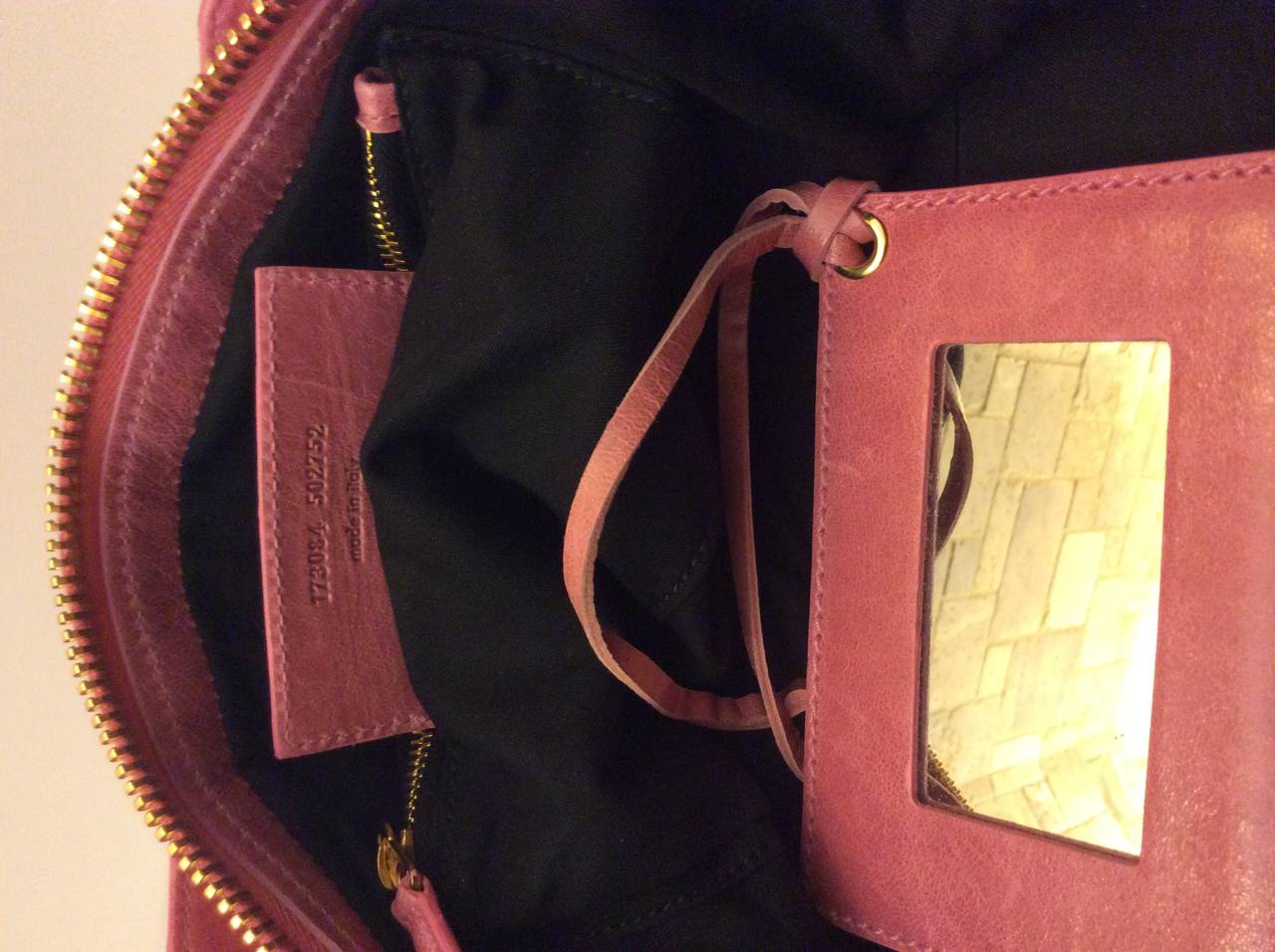 Balenciaga Pink Giant 12 Gold Stud City Handbag For Sale 1