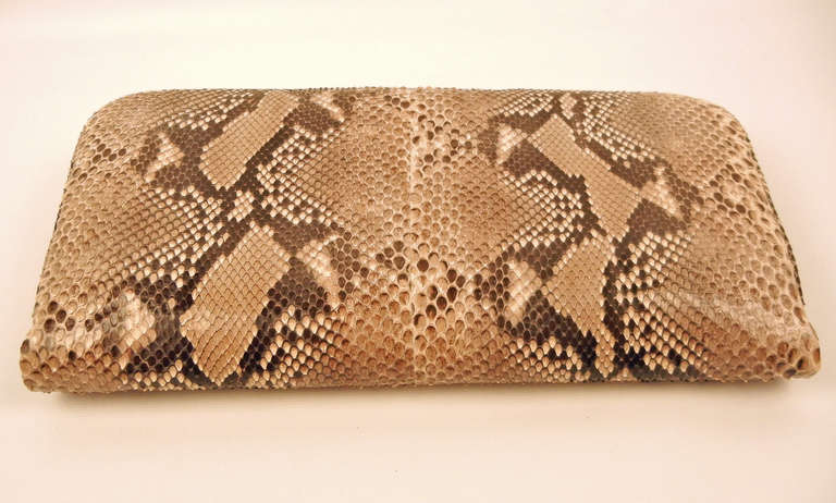 Kara Ross Python and Pink Glazed Crocodile Shoulder Bag/Clutch 1