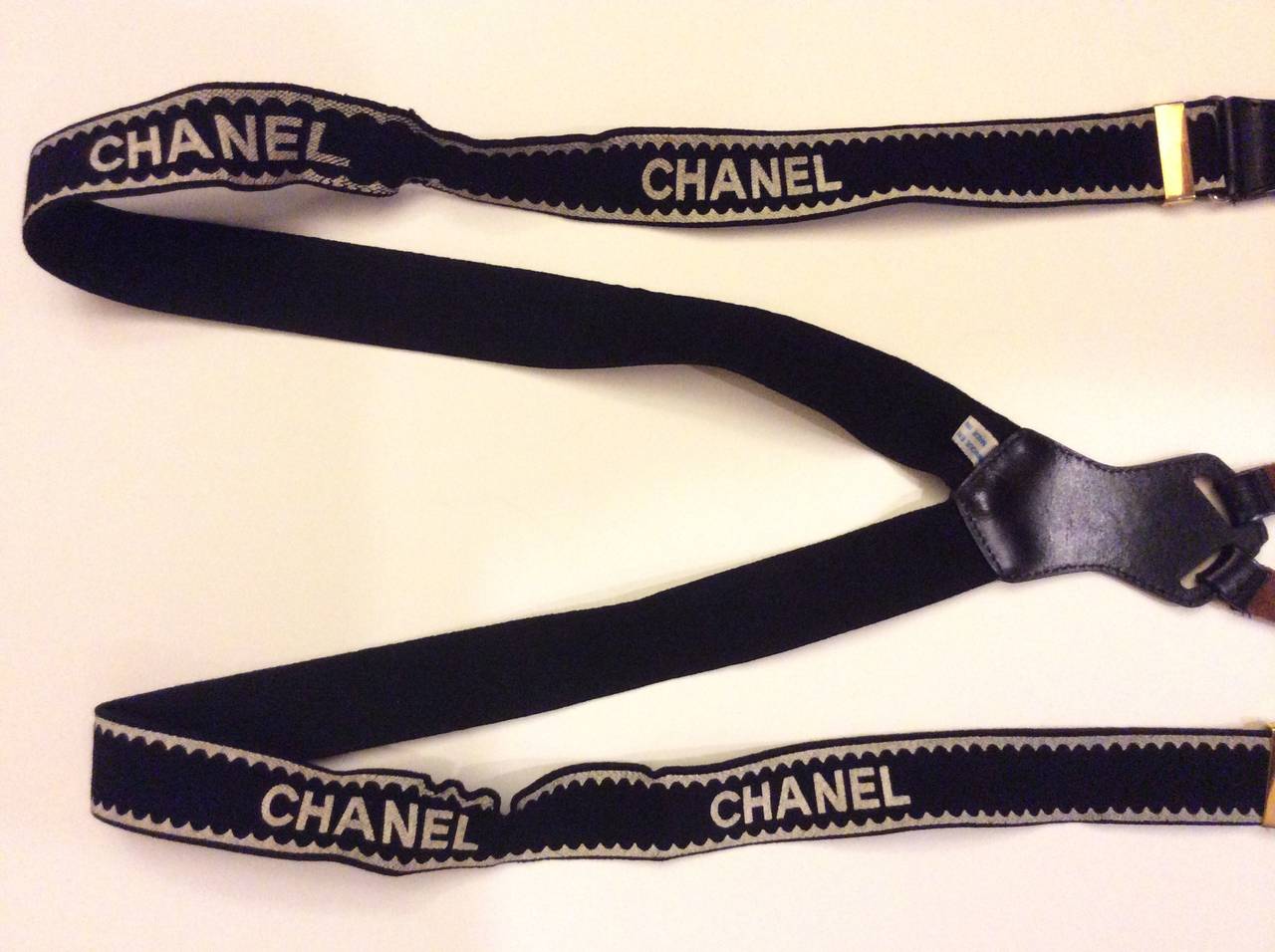 Vintage 1990s Chanel Rare Suspenders For Sale 1