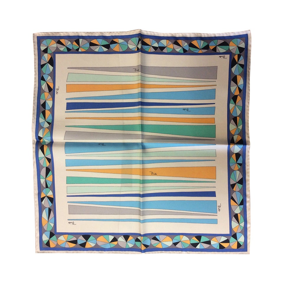 Emilio Pucci Ascot Small Scarf For Sale