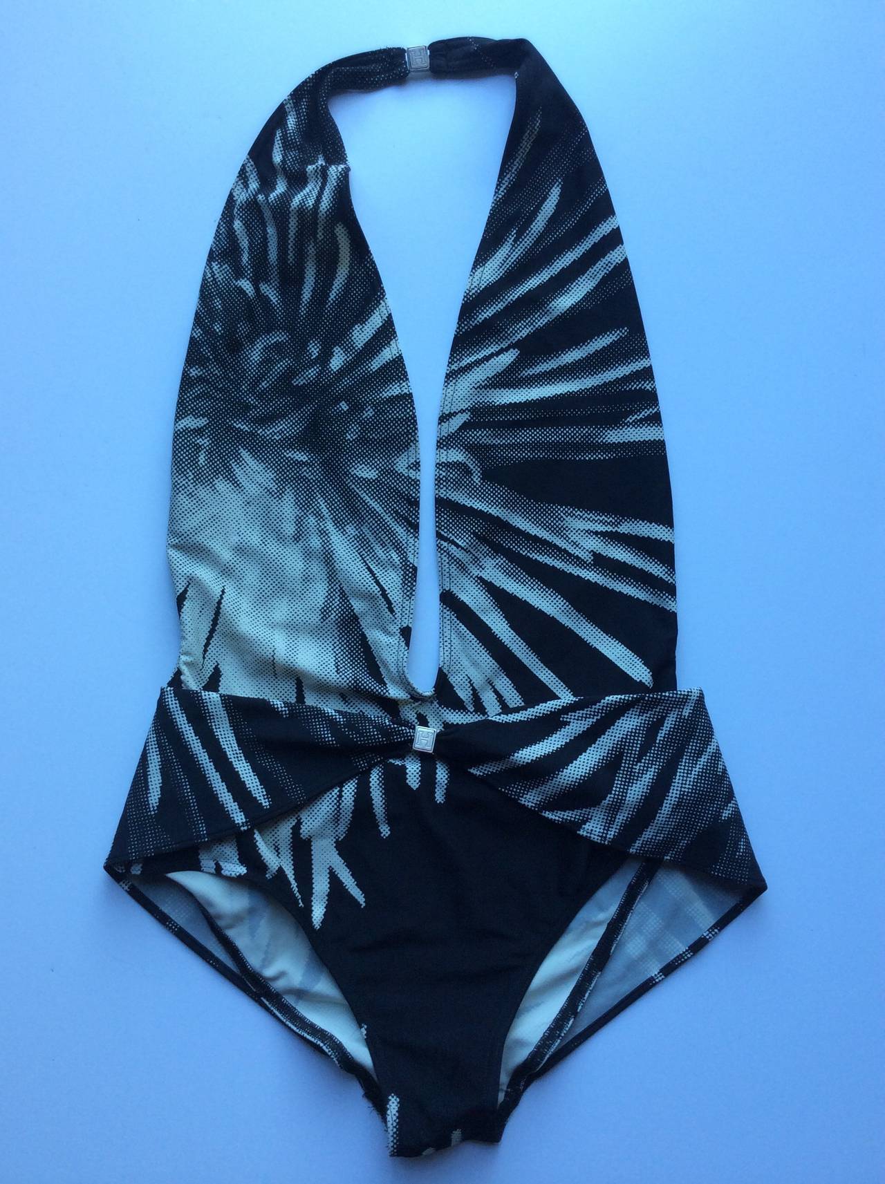 Hermes Paris Rare Plunging Monokini Bathing Suit For Sale 3