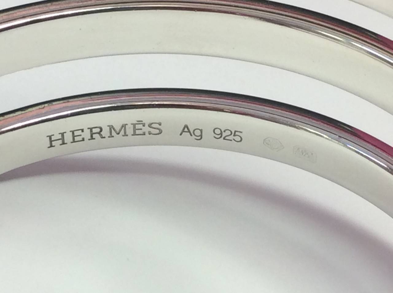 Rare Hermes Paris Sterling Silver Large Coil Cuff Bracelet For Sale 3