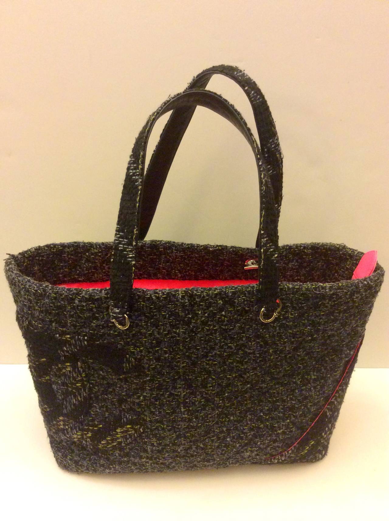 Women's Chanel Quilted Tweed Cambon Tote Handbag