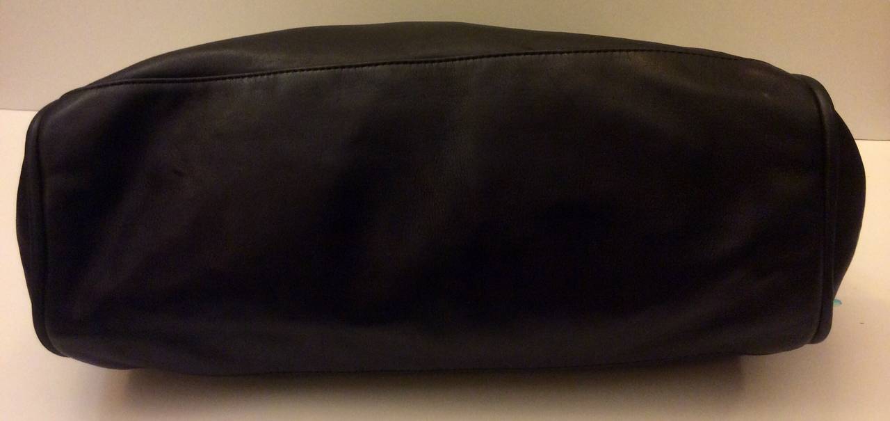 Chanel Large Black Super Soft Lambskin Hobo Handbag 6