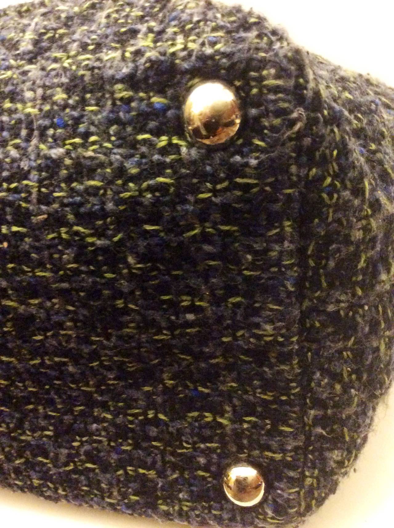 Chanel Quilted Tweed Cambon Tote Handbag 4