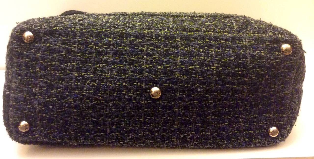 Chanel Quilted Tweed Cambon Tote Handbag 5