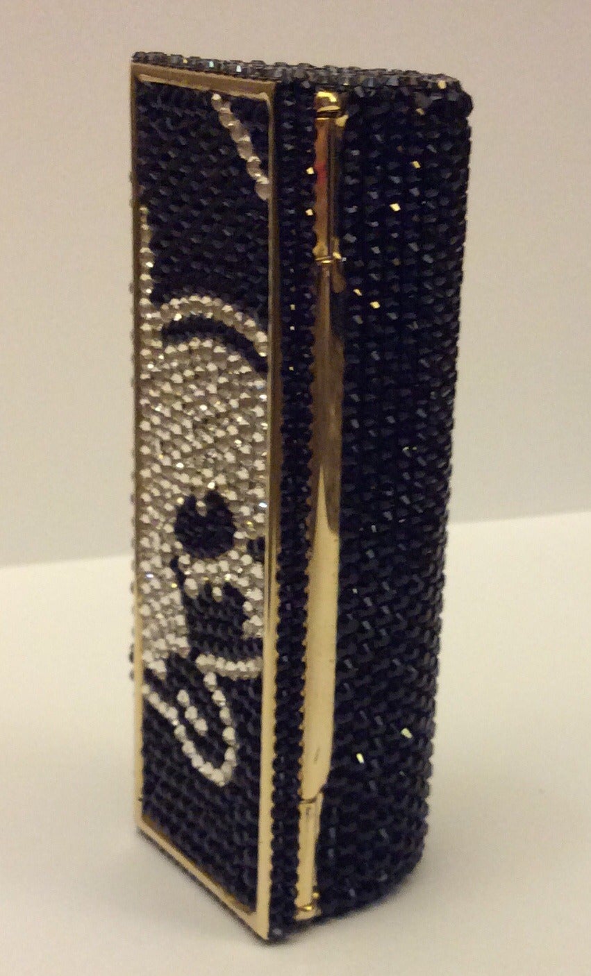 Black Kathrine Baumann  Collectibles Crystals Micky Mouse Disney Lipstick Case For Sale