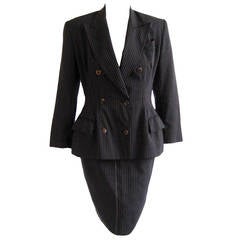 1980s Jean Paul Gaultier For Gibo Pin Stripe Suit