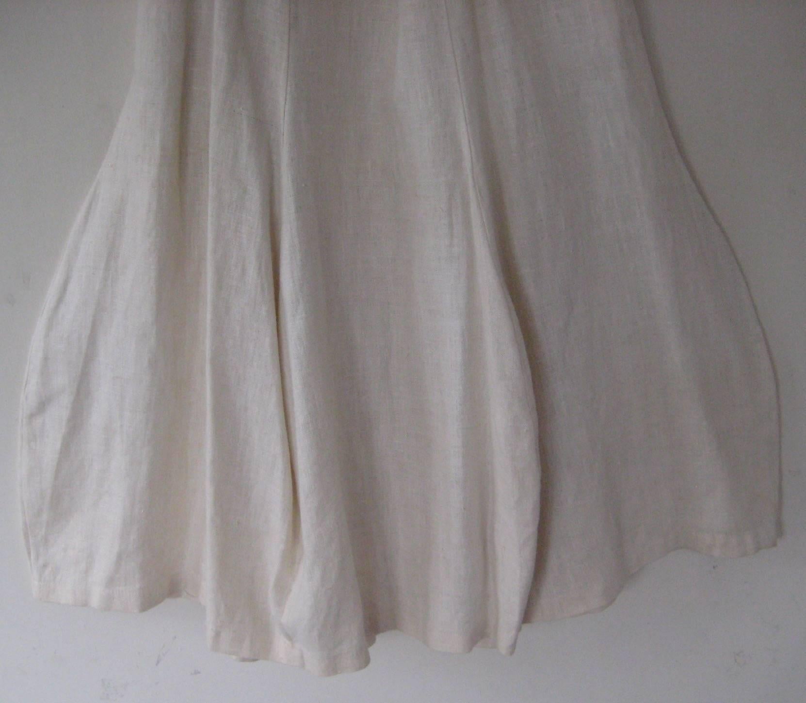 1980s J Morgan Puett Linen Petal skirt at 1stDibs