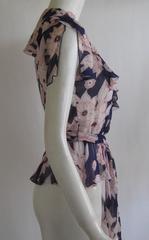 Rare 1970s Chester Weinberg Silk Chiffon Wrap Top