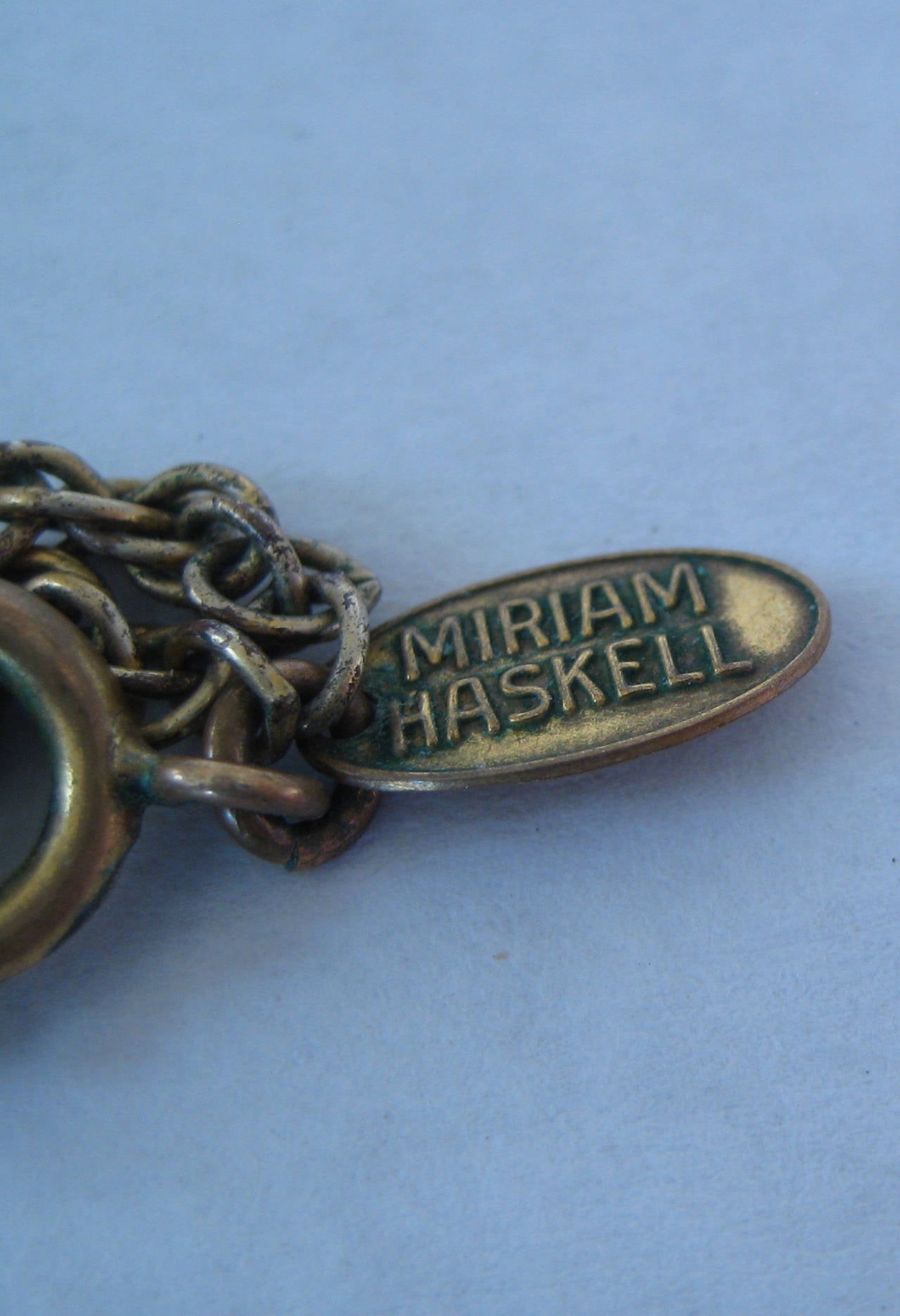 Vintage Miriam Haskell Double Heart Necklace at 1stDibs