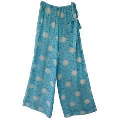 Vintage Christian Dior for Saks Silk Chiffon Palazzo Pants