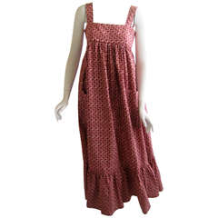 1960s Quad British Boutique Cotton Sun Dress