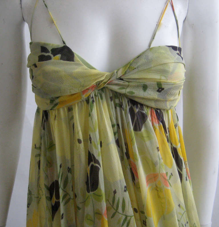 Chloe Silk Chiffon Summer Dress In Excellent Condition In Chicago, IL