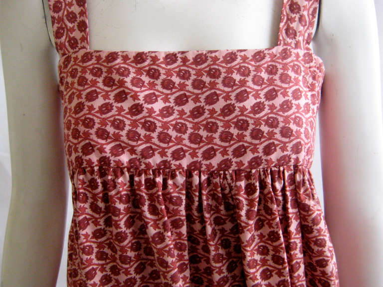 1960s Quad British Boutique Cotton Sun Dress In Excellent Condition For Sale In Chicago, IL