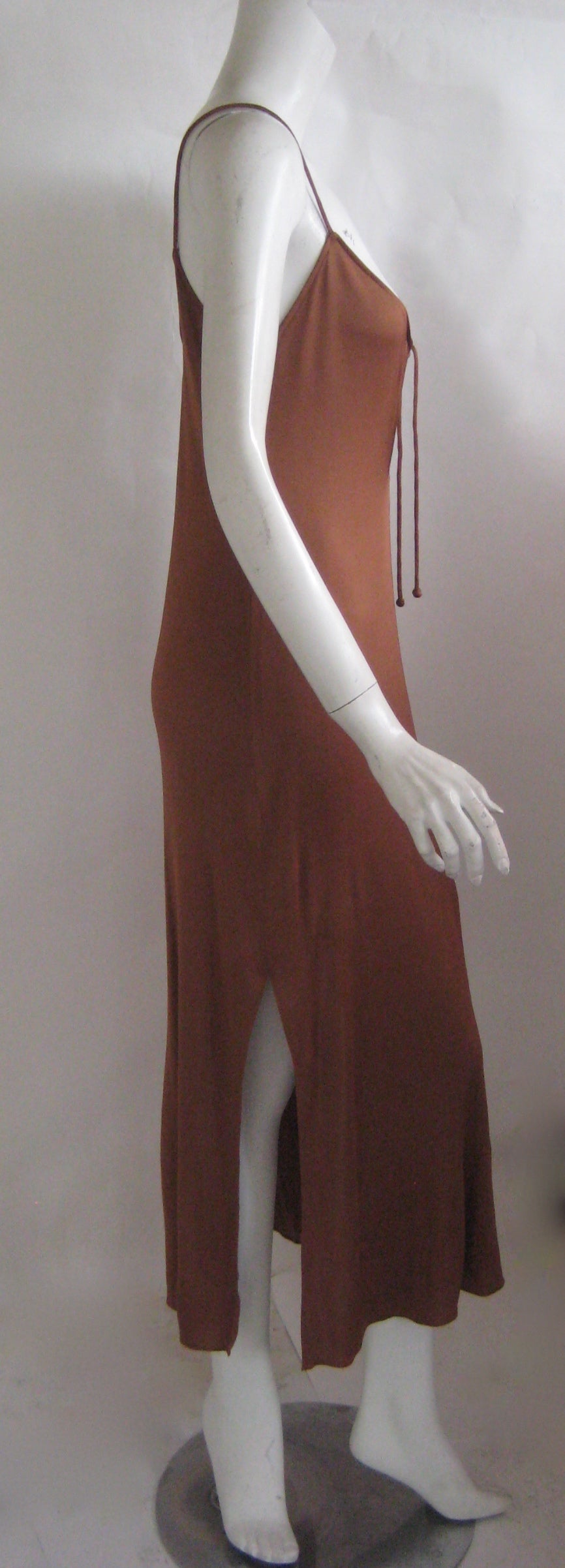 1970s Scott Barrie Matte Jersey Disco Dress with Matching Jacket For Sale 2