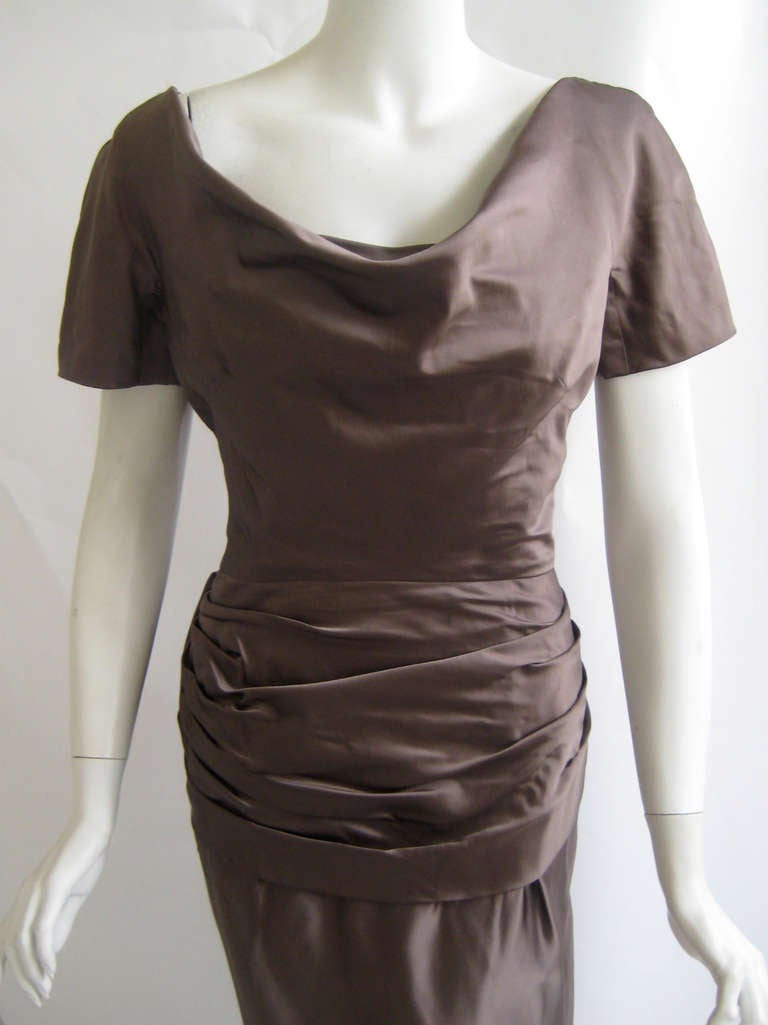 1950s Blums Voque Silk Cocktail Dress