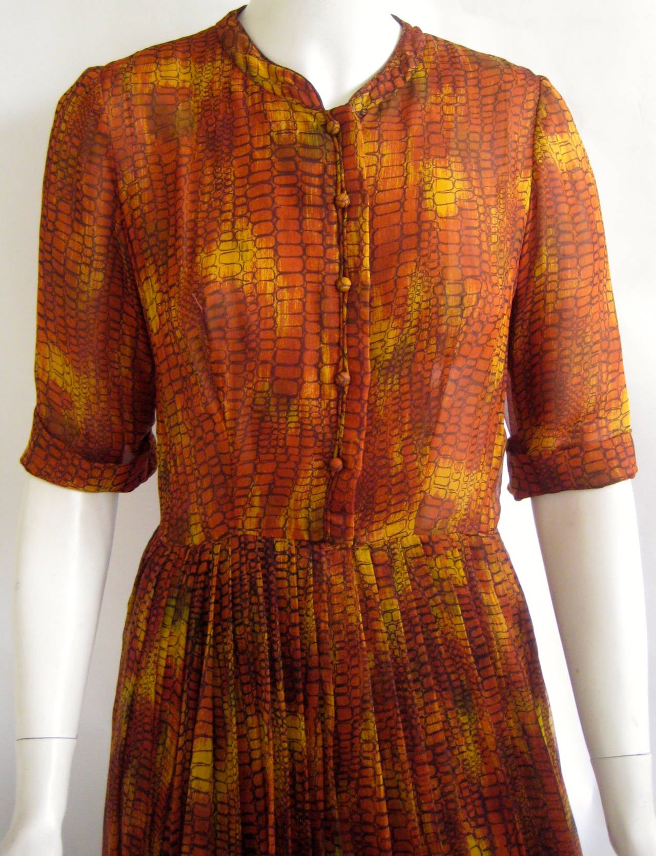 1950s Holly Hoelscher California Shirt Dress In Excellent Condition In Chicago, IL