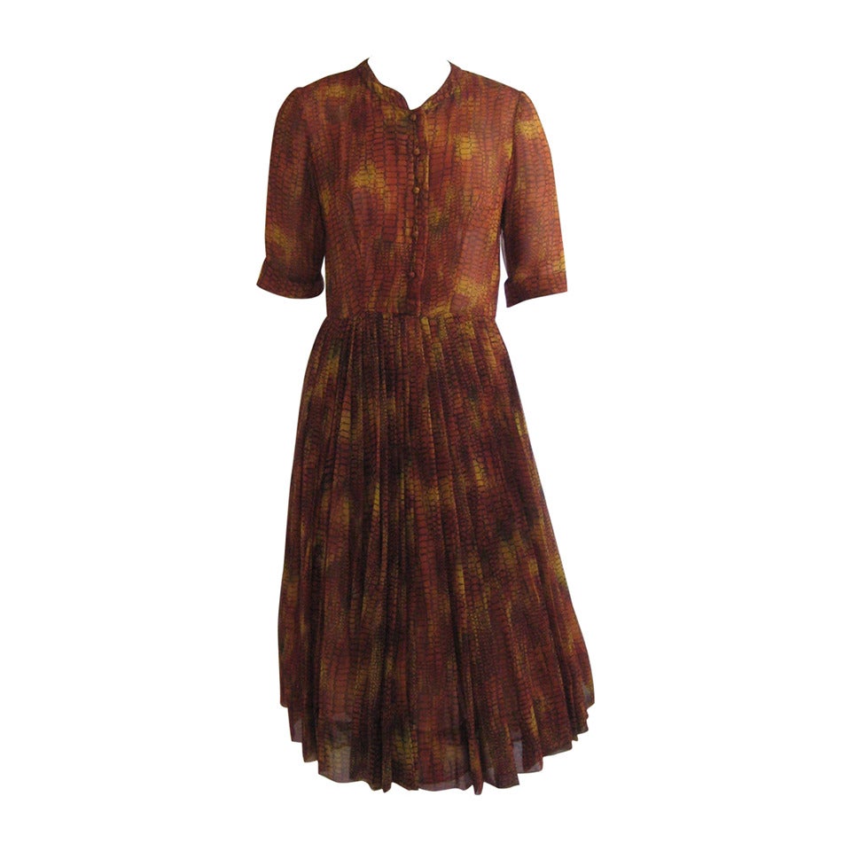 1950s Holly Hoelscher California Shirt Dress