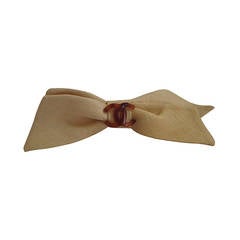 Vintage Chanel Linen Hair Bow