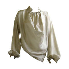 1970s Issey Miyake Silk And Nylon Tunic Blouse