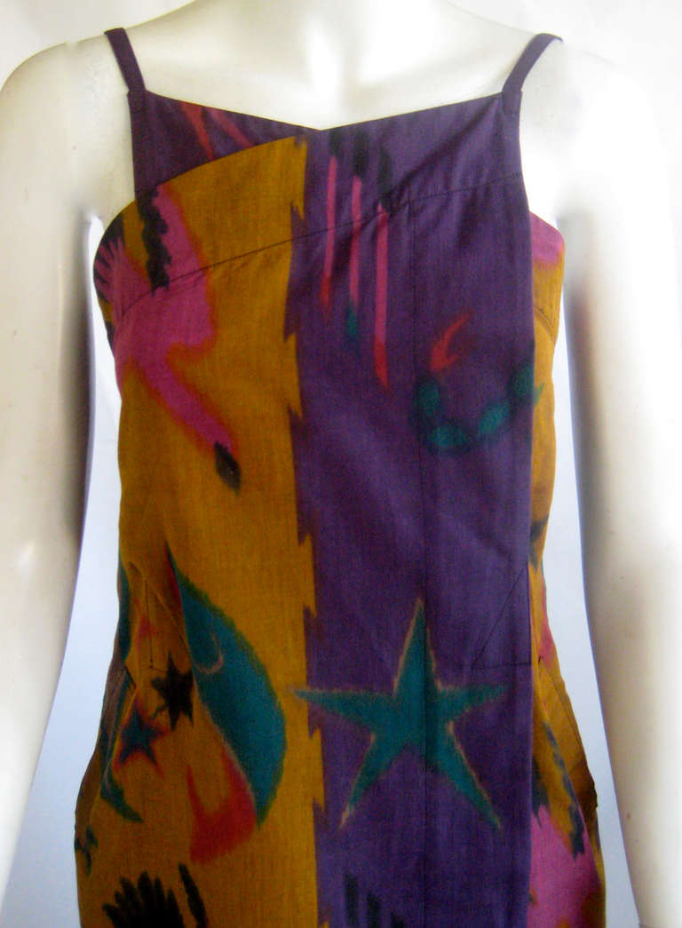 1979 Issey Miyake Cotton Wrap Dress In Excellent Condition For Sale In Chicago, IL