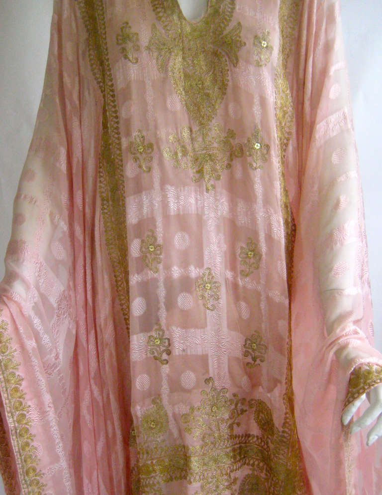 Women's Art Deco Silk And Brocade Caftan