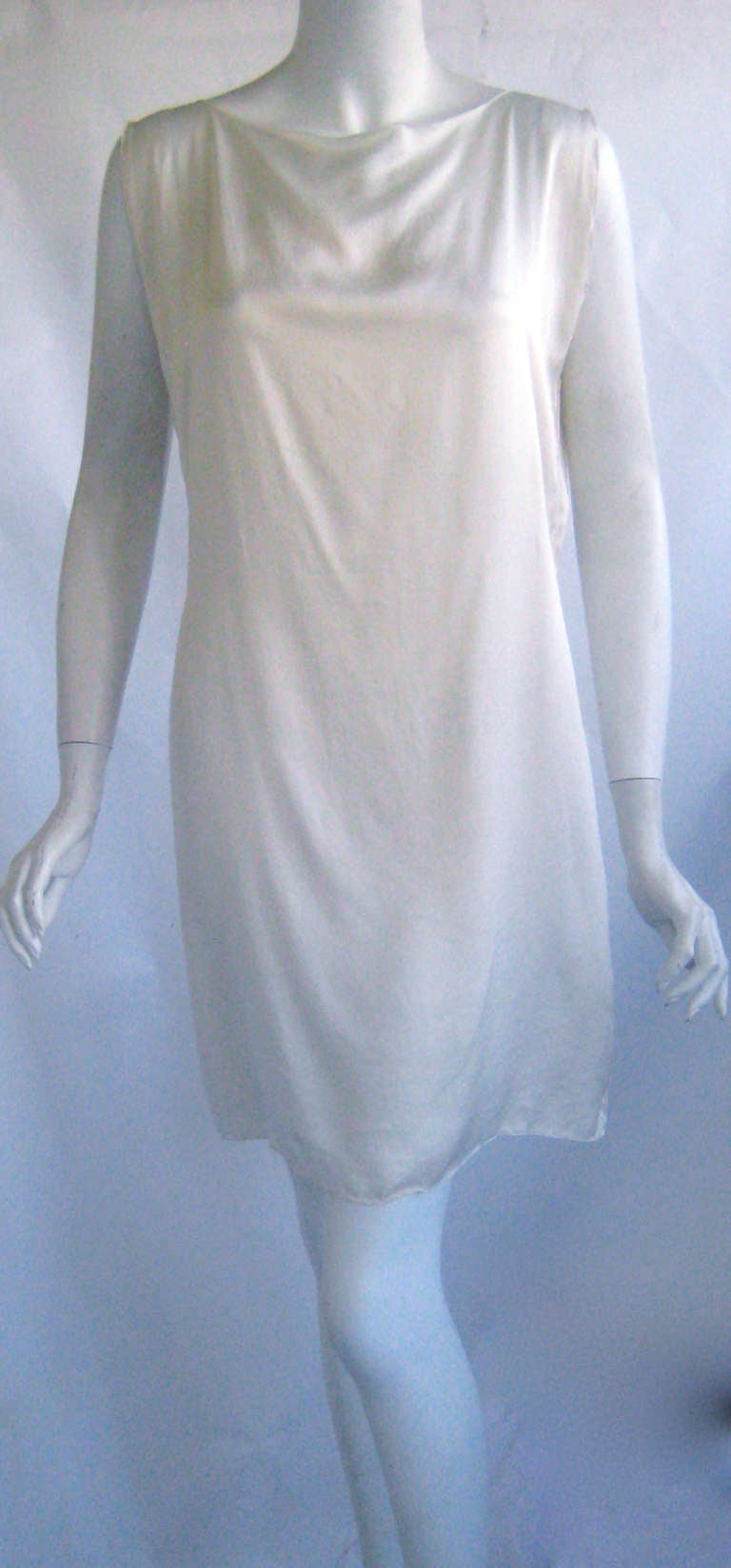 Zoran White Silk Tunic Dress For Sale 1