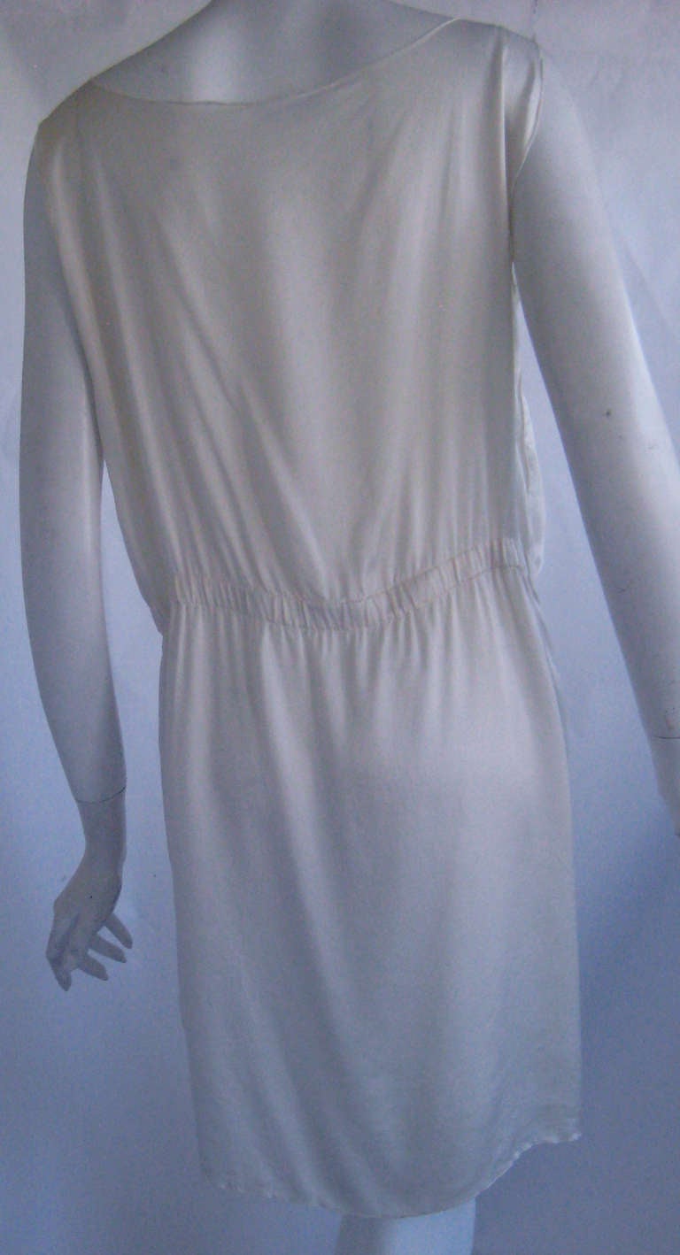 Women's Zoran White Silk Tunic Dress For Sale