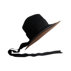 1960s Yves Saint Laurent Straw Hat with Ribbon Streamers
