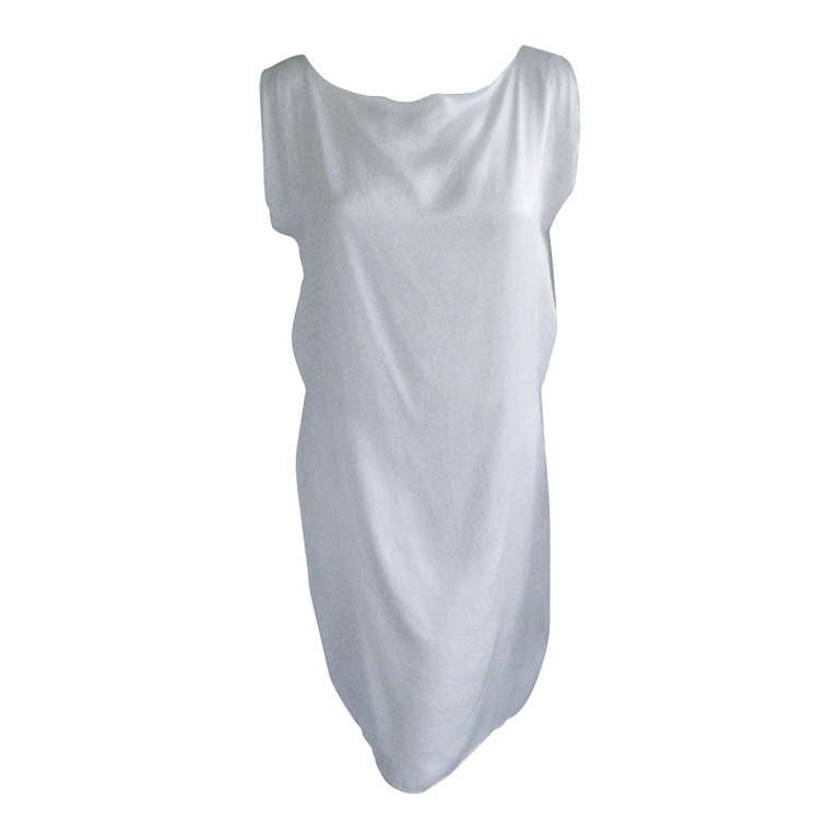 Zoran White Silk Tunic Dress For Sale