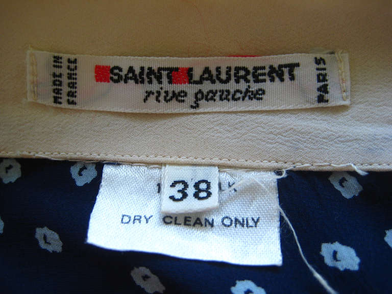 1970s Yves Saint Laurent Silk Blouse 1