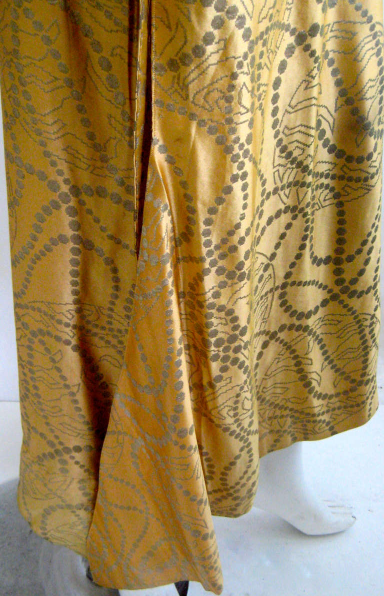 Art Deco Metallic Silk Lame Flapper Dress For Sale 4