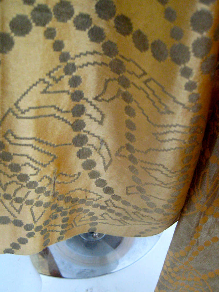 Art Deco Metallic Silk Lame Flapper Dress For Sale 5