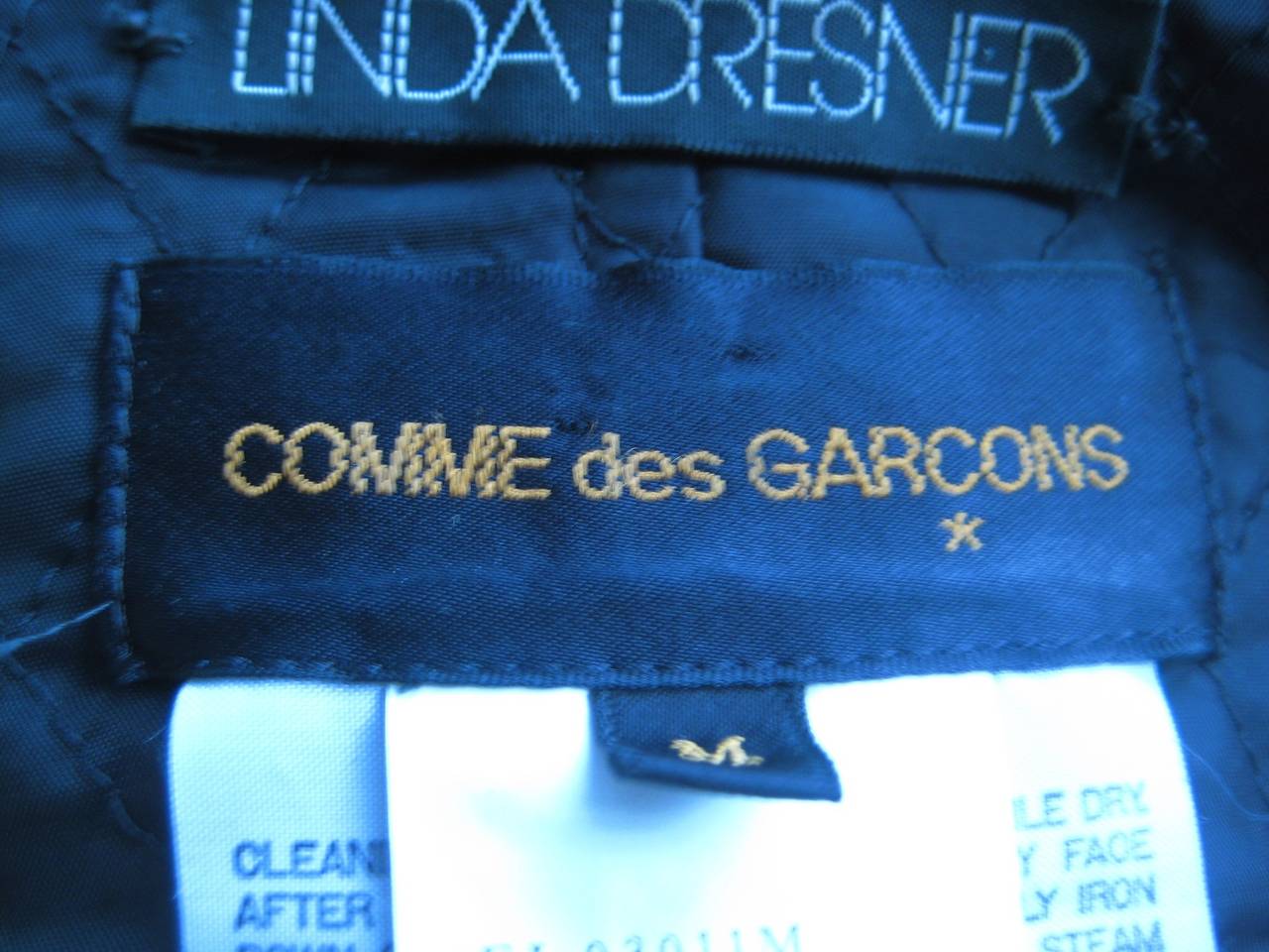 1989 Comme Des Garcons Black Wool Crochet Skirt Suit 5