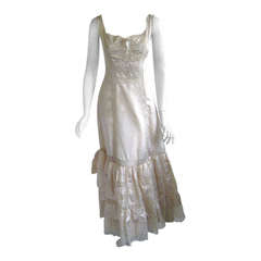 Antique Exceptional Edwardian Trousseau Lingerie Dress