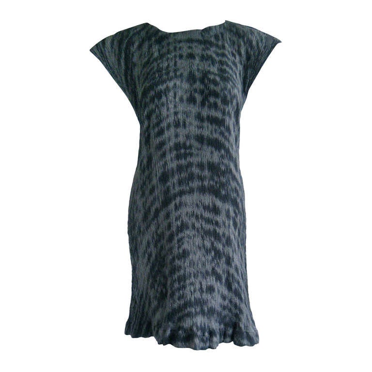 1980s Issey Miyake Crinkle Cotton Dress