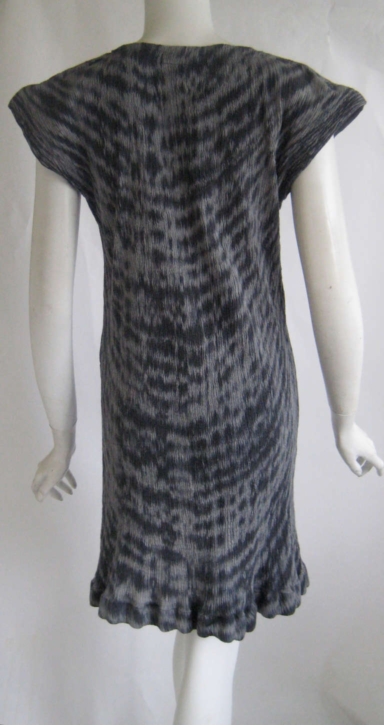 Women's 1980s Issey Miyake Crinkle Cotton Dress