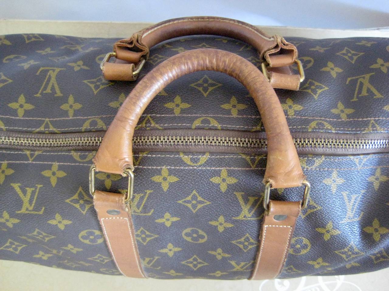 1970s Louis Vuitton French Company Keep All 45 Duffle Bag 4