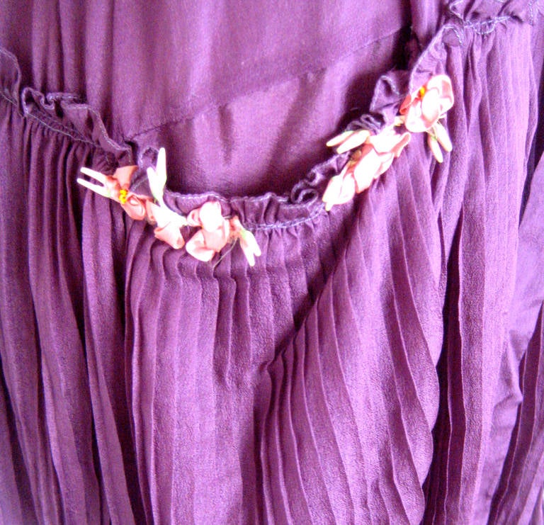 Art Nouveau Pleated Silk Lingerie Jacket 5