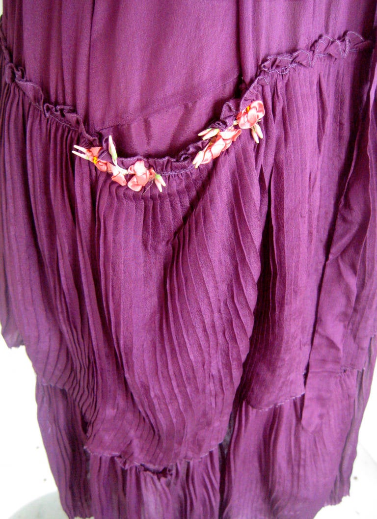 Art Nouveau Pleated Silk Lingerie Jacket 3