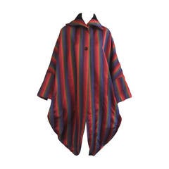 Vintage Romeo Gigli Striped Silk Cocoon Coat