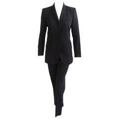 1990s Jean Paul Gaultier Black Pin Stripe Trouser Suit