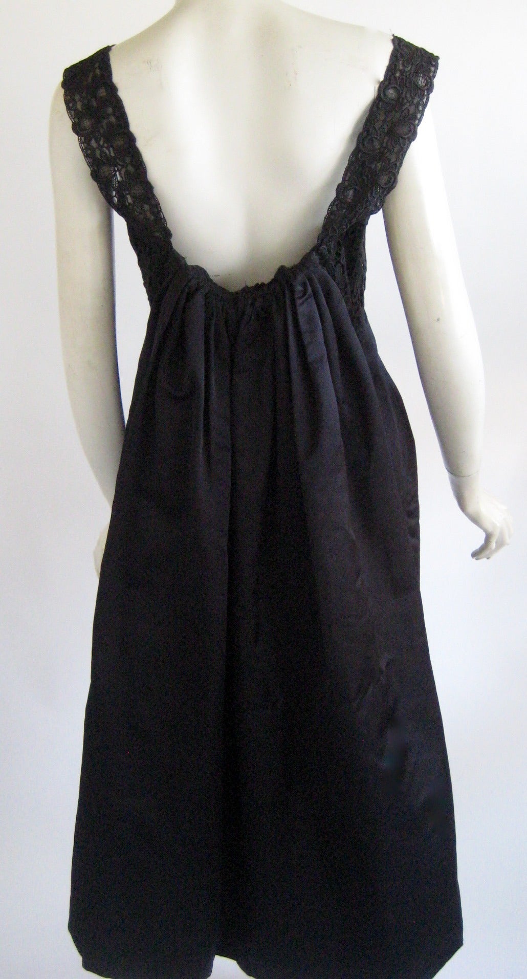 1960s Nathan Strong Silk Cocktail Dress with Back Drape In Excellent Condition For Sale In Chicago, IL