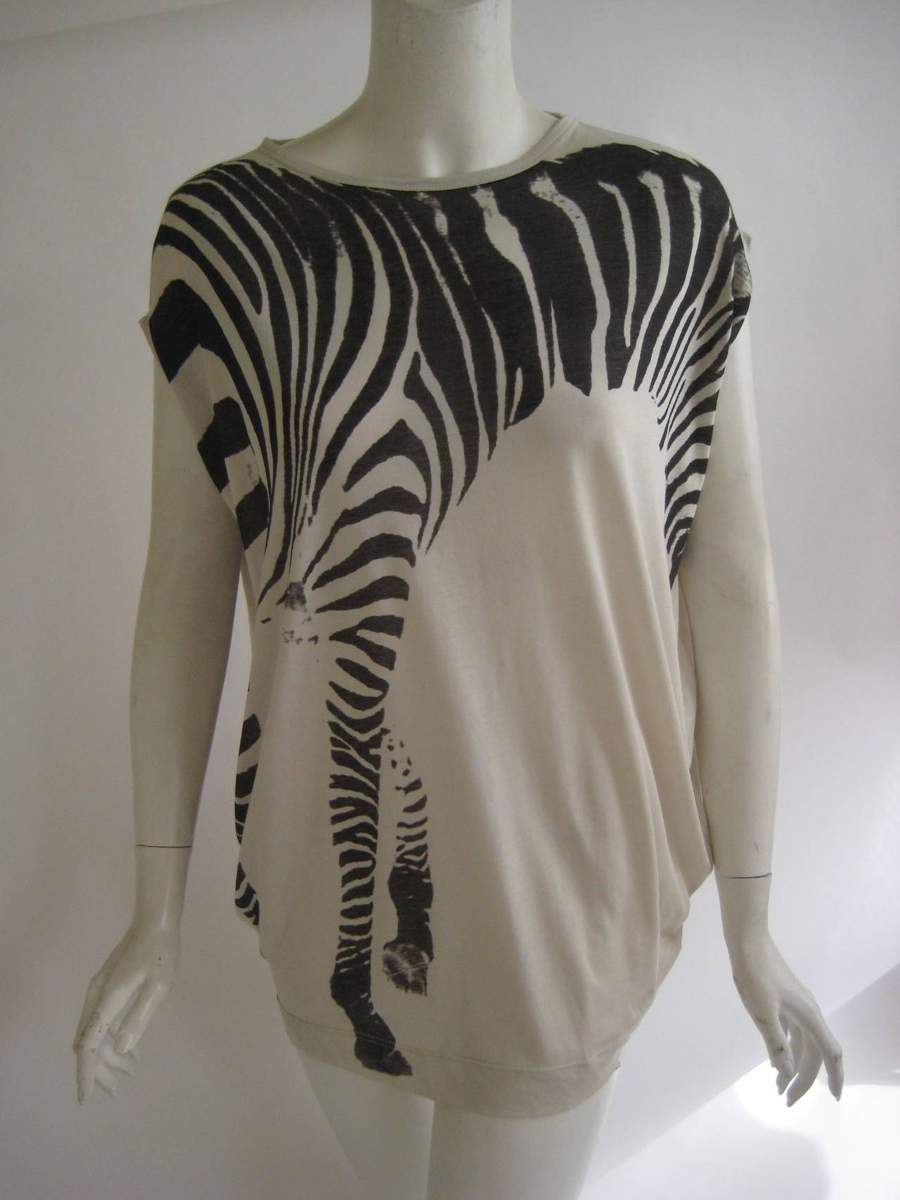 Stella McCartney Zebra t Shirt For Sale 1