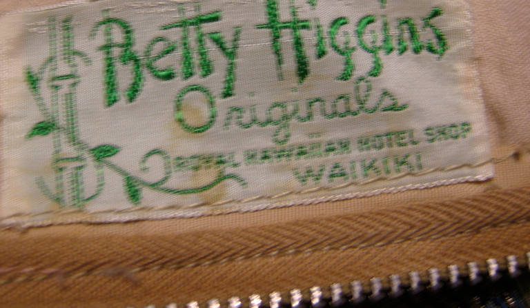 1950s Betty Higgins Silk Organza Lame Hawaiian Cocktail Dress 6