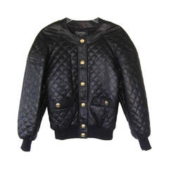chanel quilted bomber jacket vintage