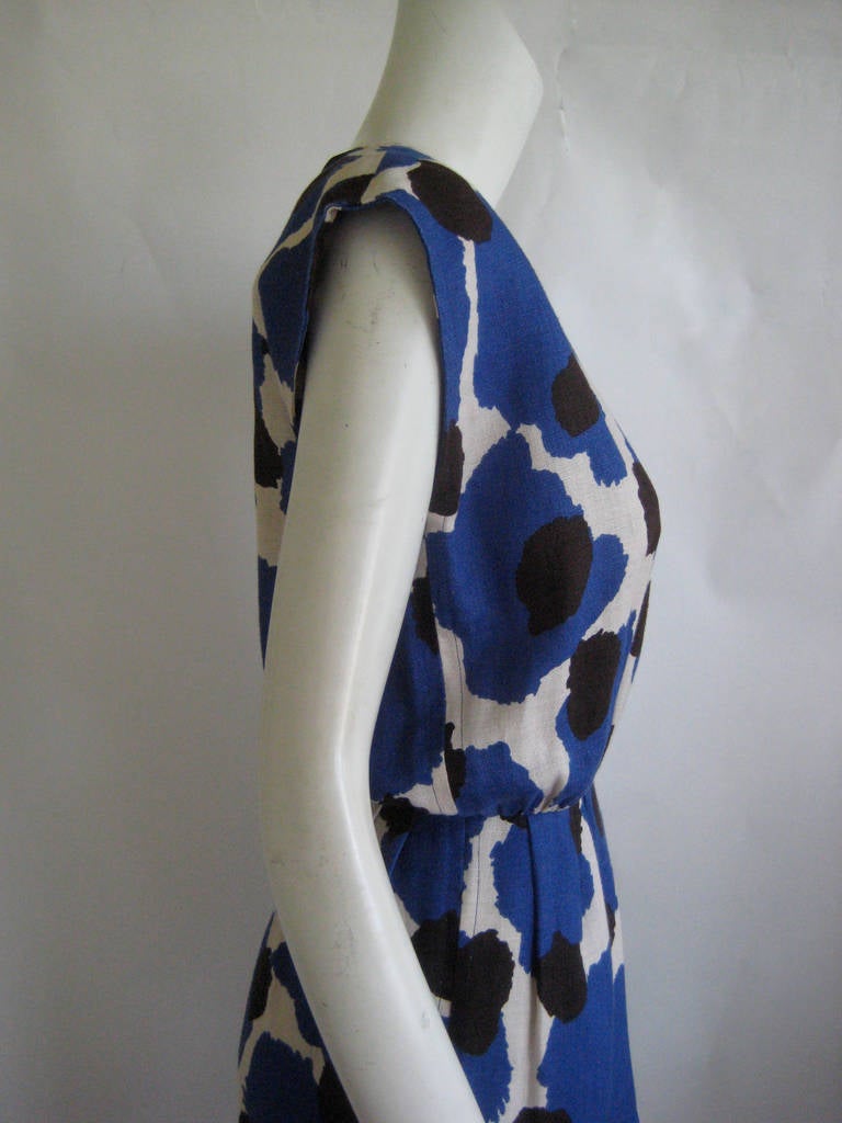 Women's 1960s Yves Saint Laurent Linen Dress For Sale