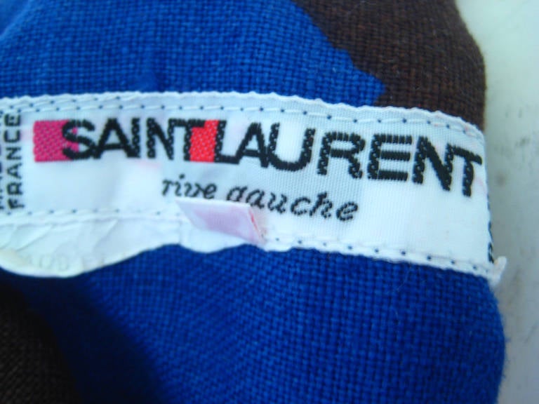 1960s Yves Saint Laurent Linen Dress For Sale 1