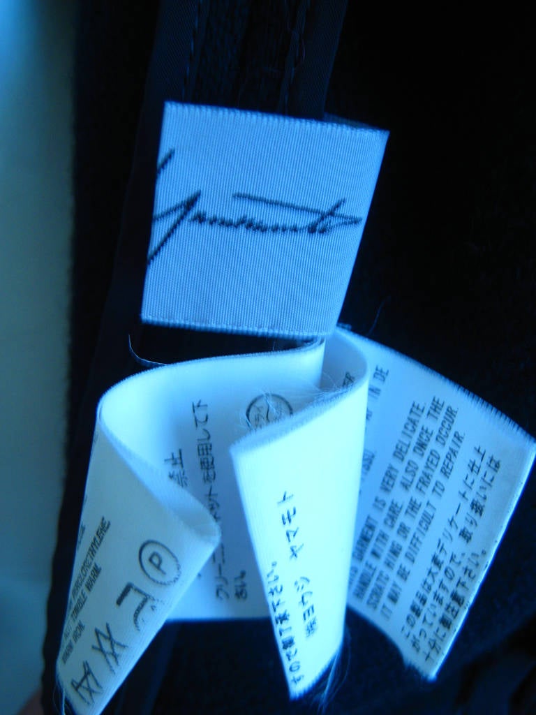 Yohji Yamamoto Maxi Coat with Attached  Scarf For Sale 3